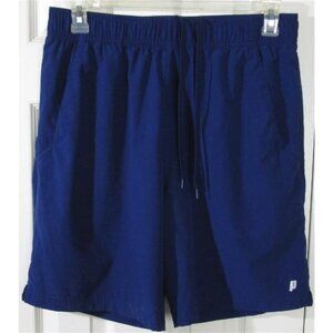 Pre-Owned Prince Men's Dark Blue Athletic Shorts with Drawstring Waist, Large